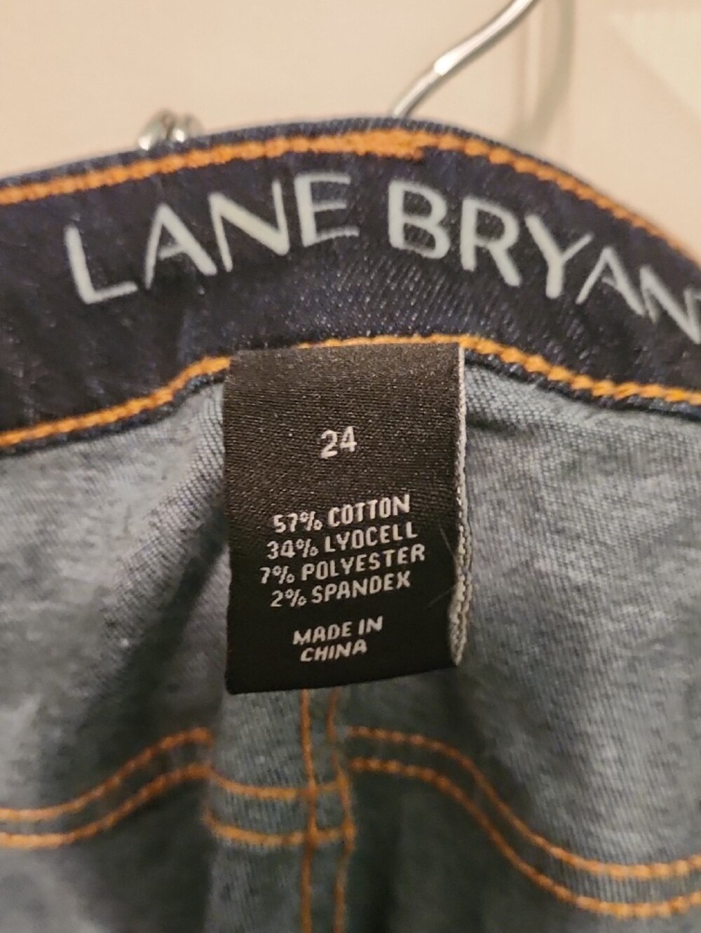 Lane Bryant Black Straight Leg Jeans With Contrast Stitching View 3